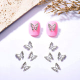 10 Pezzi Lega Farfalla Ciondoli per Unghie Metallo Pietre Ciondolo per Nail Art per Diamanti Unghie Gemme Gioielli per Unghie Decorazioni artistiche Creazione di Gioielli per Unghie