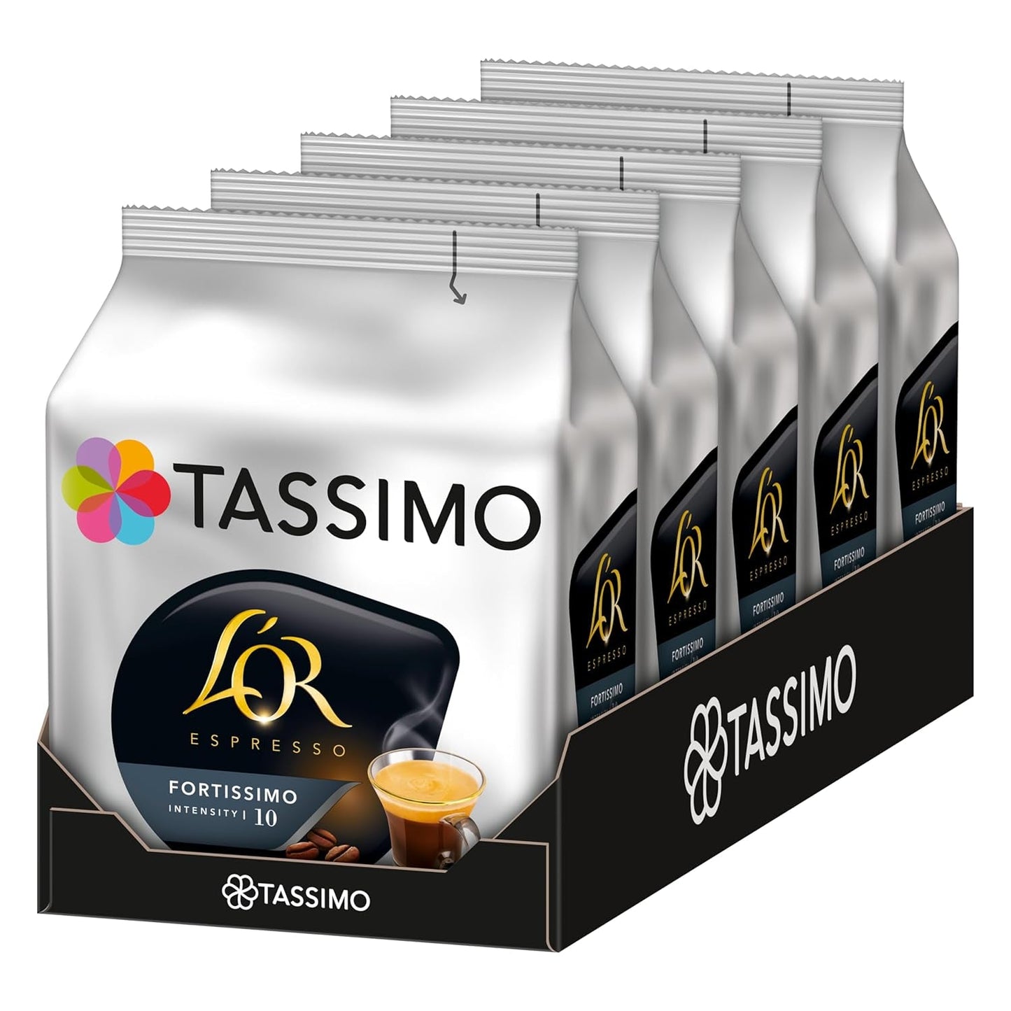 Tassimo Kapseln L'OR Espresso Fortissimo, 5 x 16 cialde, 80 Kaffeekapseln