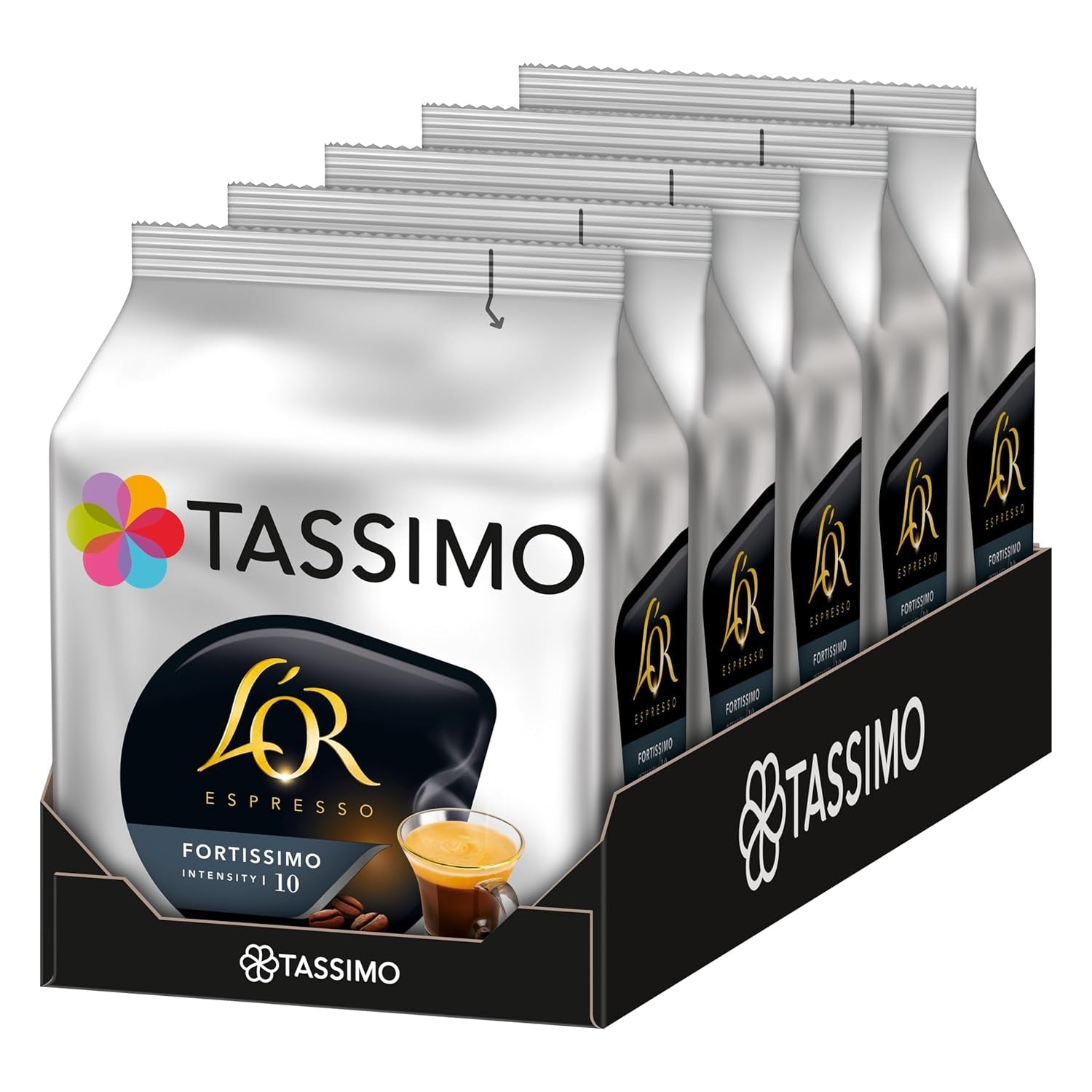 Tassimo Kapseln L'OR Espresso Fortissimo, 5 x 16 cialde, 80 Kaffeekapseln