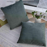 Tenda Box Cuscino Decorativo LxP 45X45 Cm Verde Jacquard "Greta" Con Design A Spina Di Pesce Facile Da Curare Chiusura Con Cerniera Imbottitura Morbida 320G - Varietà Di Colori, 2023510 Cuscini Da Viaggio Naty Shop