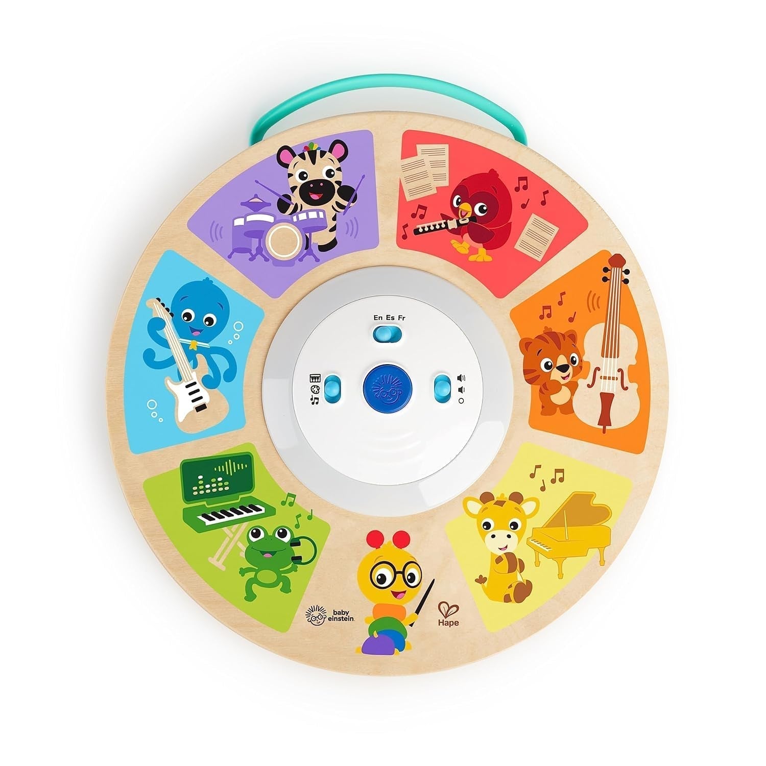 Baby Einstein, Hape, Cal's Smart Sounds Symphony Magic Touch Giocattolo elettronico di attività in legno in 3 lingue (inglese, francese e spagnolo), 3 modalità, a partire da 6 mesi Bebe Naty Shop Toys Titolo predefinito