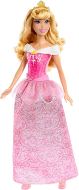 Mattel DISNEY Principessa Aurora - Bambola con abito tipico, scarpe e tiara staccabili, top scintillante e gonna fantasia staccabile, capelli lunghi pettinabili, bambole HLW09 Naty Shop