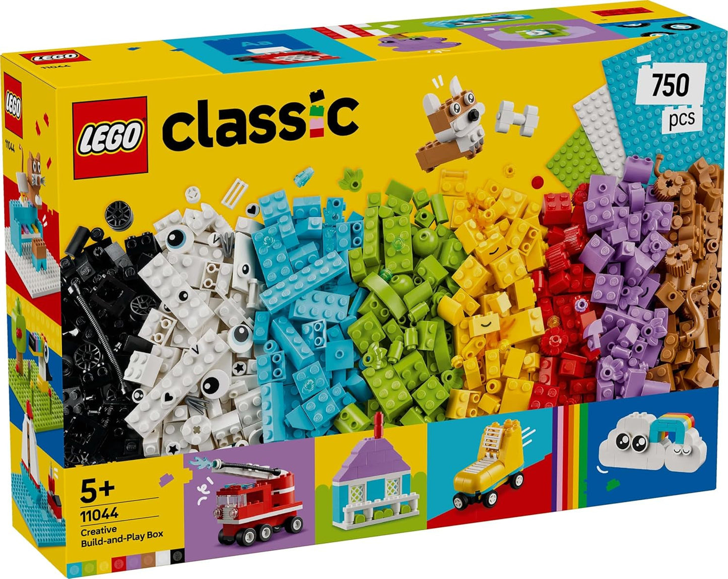 Set creativo LEGO Classic per costruire e giocare - set con mattoncini colorati - costruisci una casa, un cane, una macchina divertente, una tastiera di pianoforte e un arcobaleno - set artigianale per ragazzi e ragazze a partire da 5 anni Set di costruzione Besuche den LEGO-Store