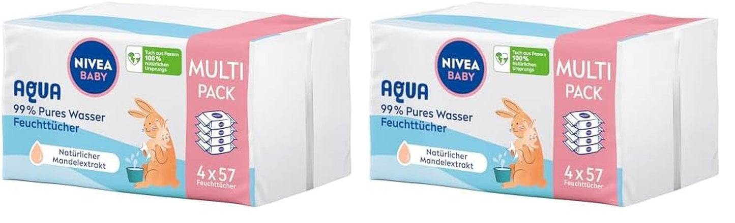 Salviette umidificate NIVEA Baby Aqua 4x57 pezzi