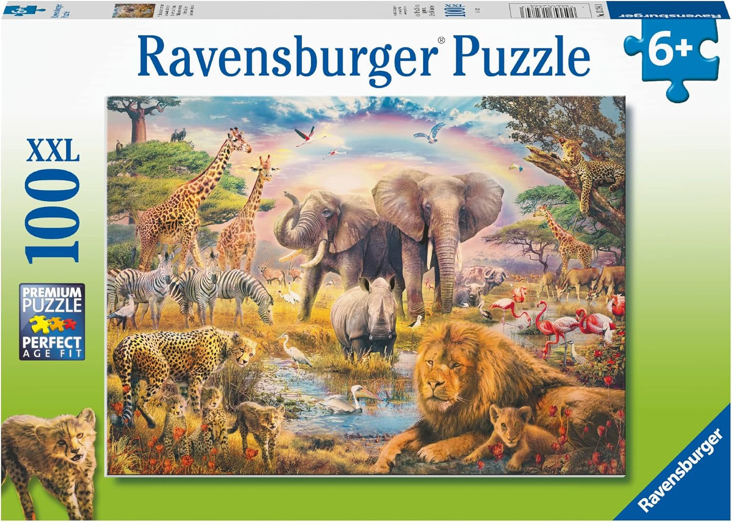 Ravensburger Puzzle per Bambini - Savana Africana - Puzzle da 100 pezzi per bambini dai 6 anni in su Puzzle Naty Shop Titolo predefinito