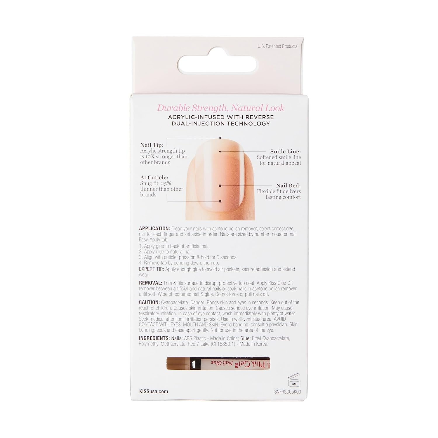 Kiss Nude Nails Unghie stupefacenti (confezione da 2)