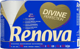Carta igienica Renova Renova Divine Perfection, 42 rotoli, carta igienica Premium, 4 veli, ultra morbida, extra resistente, spessa, morbida e assorbente, carta certificata FSC, 4400G