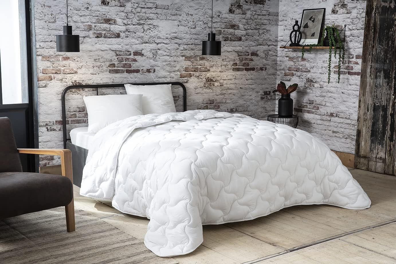 Abeil 15000000325 Cuscino, bianco, bianco, 240 X 260 cm Piumini e trapunte Naty Shop
