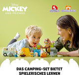 LEGO DUPLO Disney Topolino e i suoi amici in campeggio, 10997, set con camper, canoa e personaggio di Paperina, giocattolo costruibile, regalo per bambini dai 2 anni in su, set di costruzione per ragazze e ragazzi Besuche den LEGO-Store