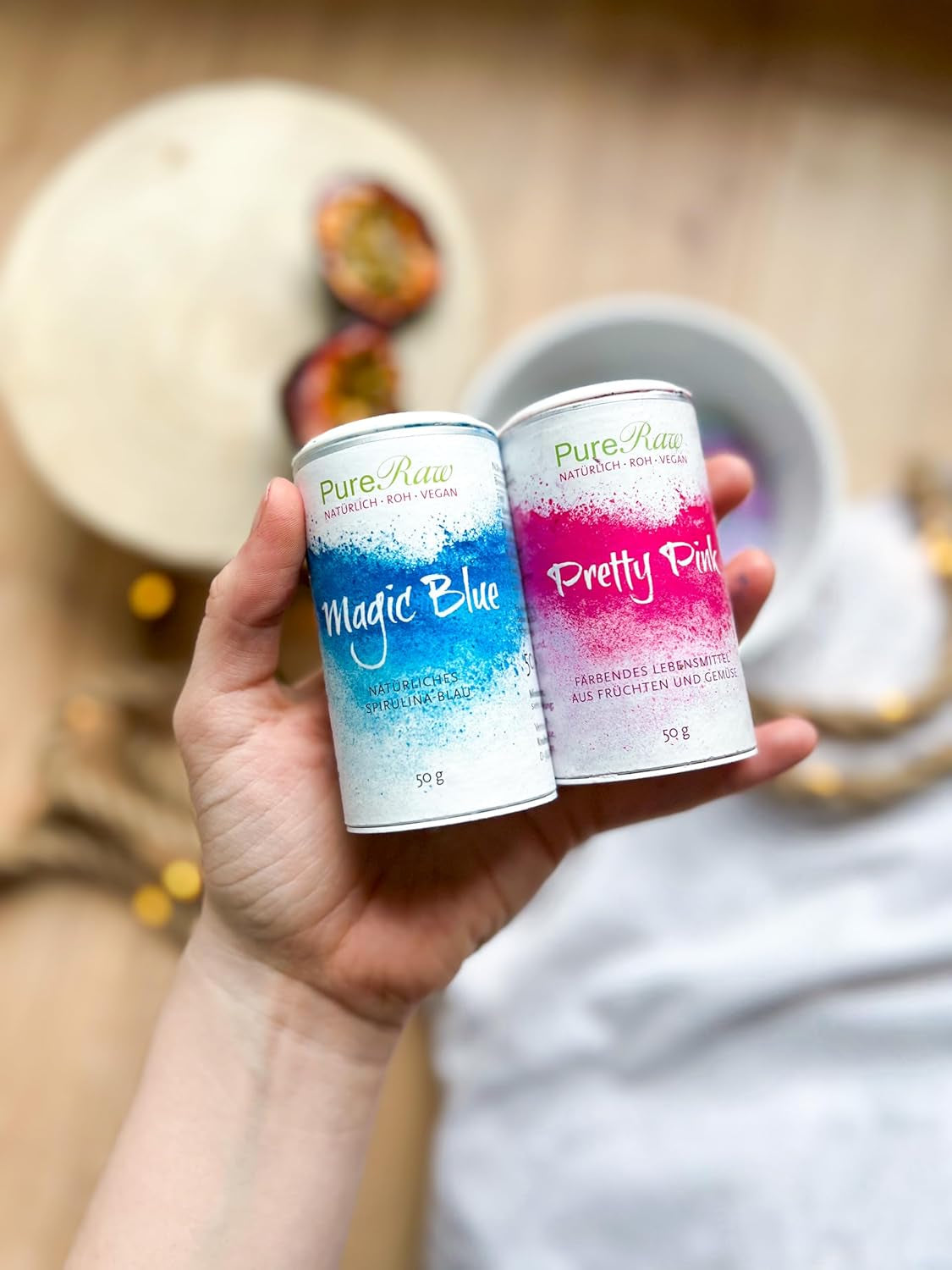 Magic Blue Spirulina colorante alimentare naturale in polvere blu (vegano crudo) da blu scuro a blu pastello chiaro - colorante alimentare in polvere di alghe ficocianine - colorante alimentare naturale | Pureraw 5G