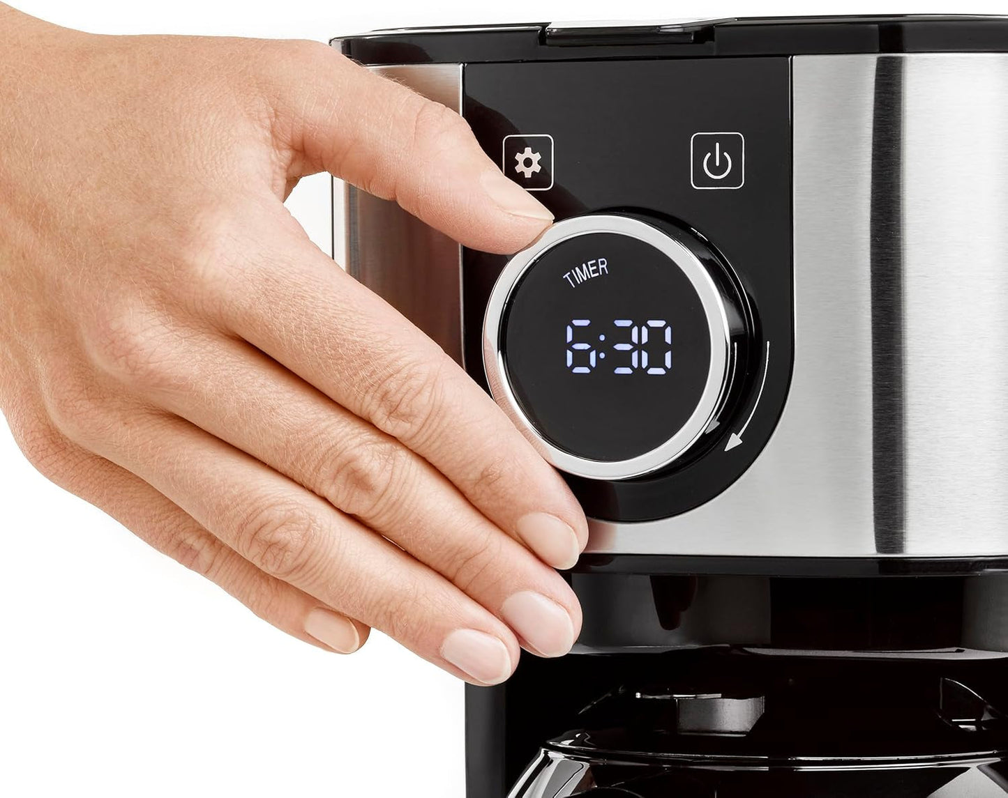 Caffettiera CASO Selection C 10 Thermo Design – Corpo in acciaio inox, caraffa isotermica da 1,2 l (10 tazze), comandi touch e timer, funzione Aroma PLUS, filtro permanente, filtro antigoccia
