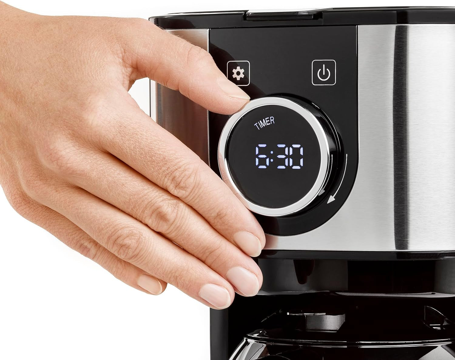 Caffettiera CASO Selection C 10 Thermo Design – Corpo in acciaio inox, caraffa isotermica da 1,2 l (10 tazze), comandi touch e timer, funzione Aroma PLUS, filtro permanente, filtro antigoccia
