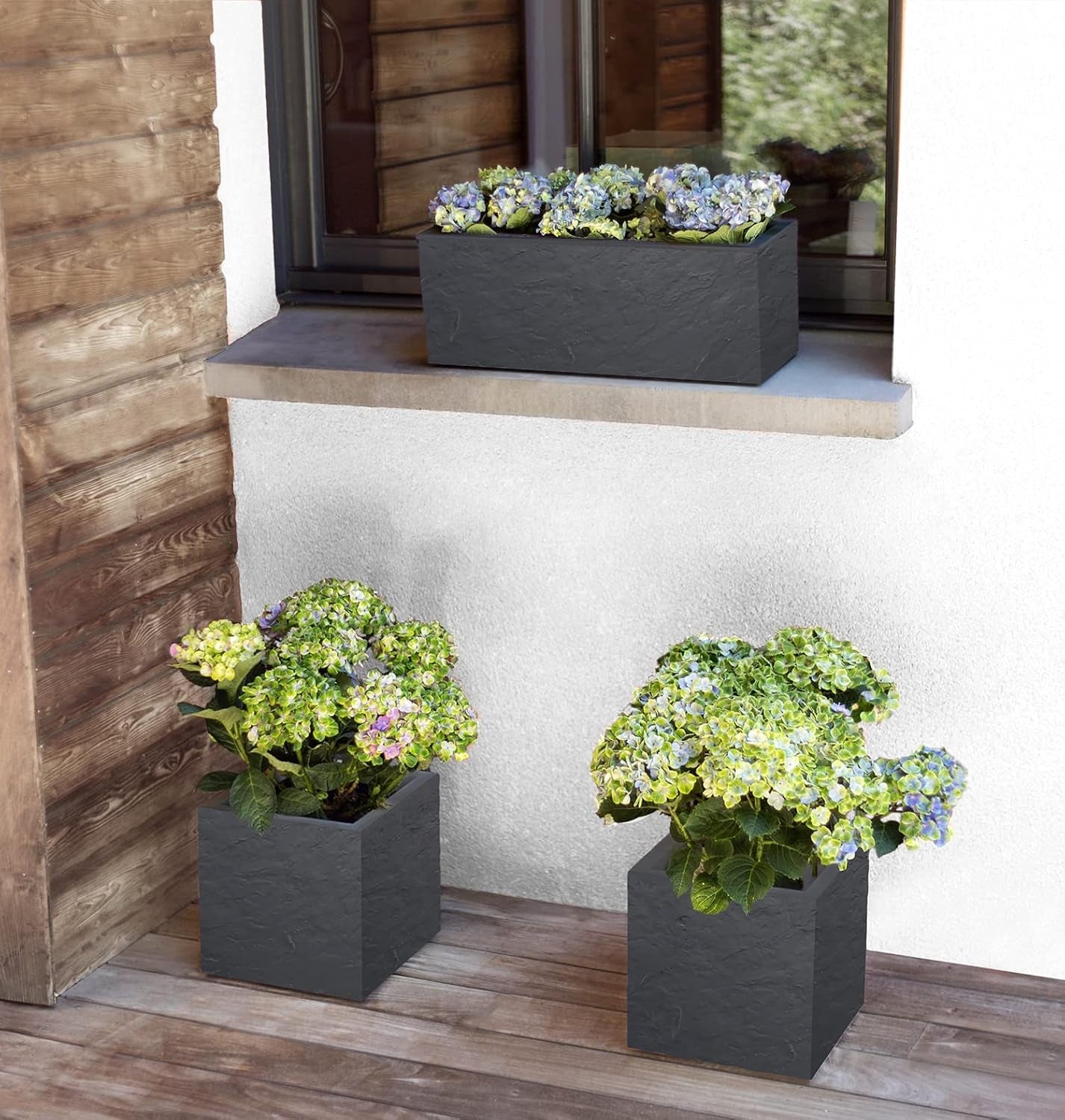 Vaso grigio antracite 30 cm