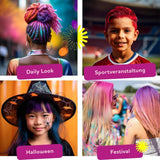 Set di 12 matite colorate per capelli (carrelli) vivaci - facili da usare - lavabili - tinture temporanee per capelli - anche per colori di capelli scuri - come regalo Halloween Carnevale Compleanno Natale Tinture per capelli Naty Shop