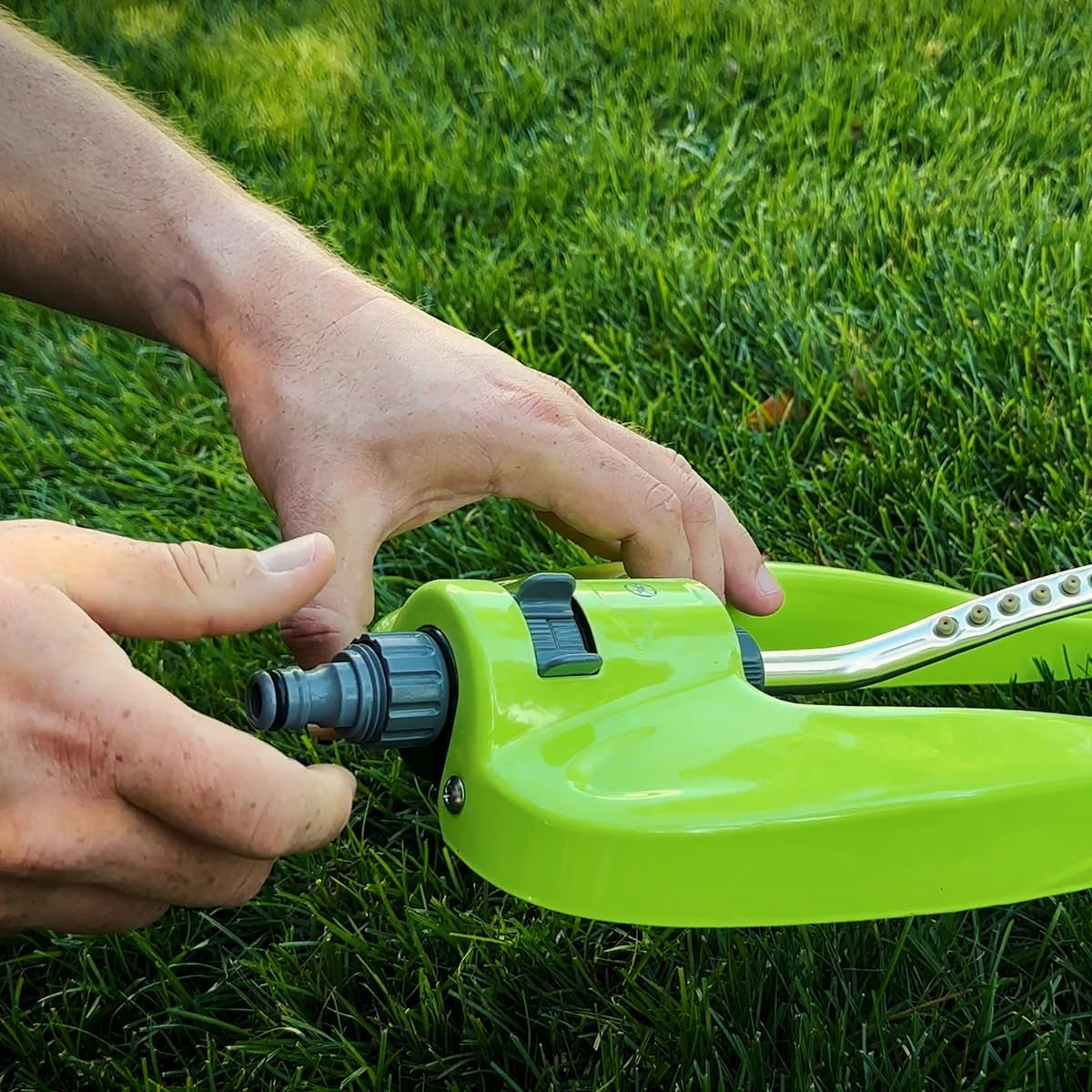 Set tubo da giardino a collegamento rapido, 1/2 pollice x 50 piedi, resistente, leggero, sicuro per l'acqua potabile - hfzg12050qn