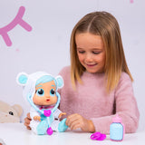 Cry Babies Loving Care Kristal bambola, bambola Kristal Loving Care con 3 accessori per giocare con il dottore, assistenza infermieristica, piangere con lacrime vere, giocattolo per bambini di 18 mesi