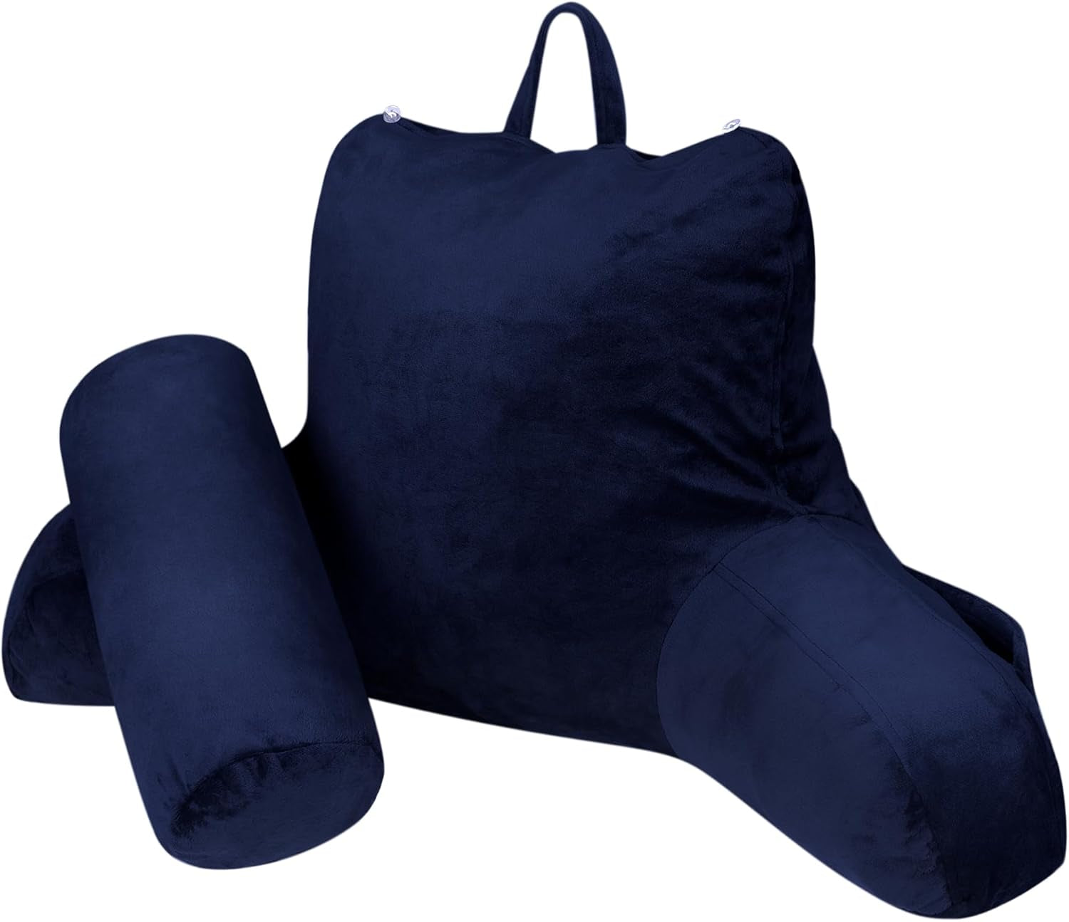 INFANZIA cuscino da lettura ergonomico con braccioli, supporto per la schiena, blu navy