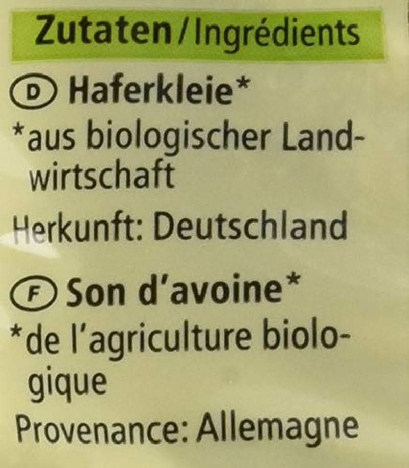 Crusca d'avena biologica con germogli, 500 grammi Cereale Naty Shop