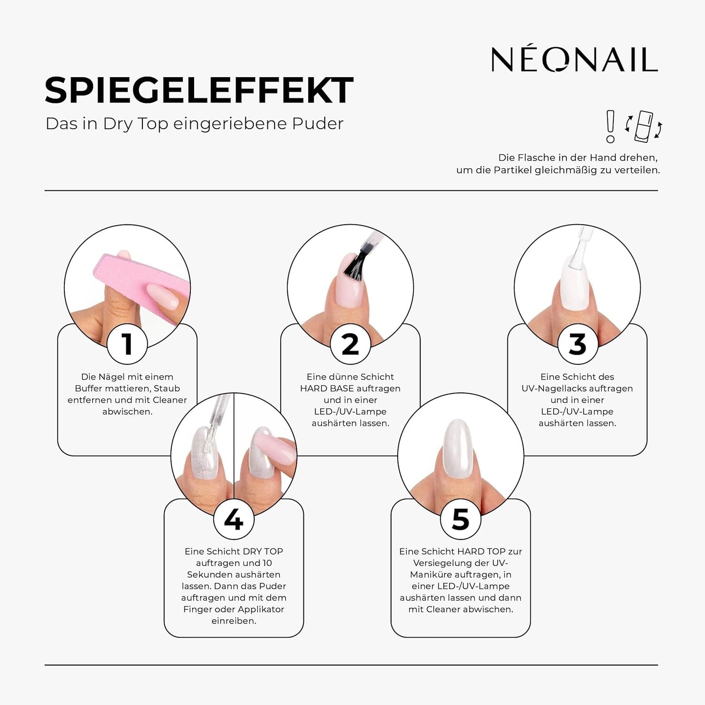 NÉONAIL Polvere liquida per unghie Chameleon 04 - Flüssiger Nagelpuder - Polvere per unghie cromata - Glitzer Nägel Puder - Nail Art - Nageldesign Zubehör - Polvere glitterata - Chrom Nagelpuder - Verde, Gelb - 6,5 Ml