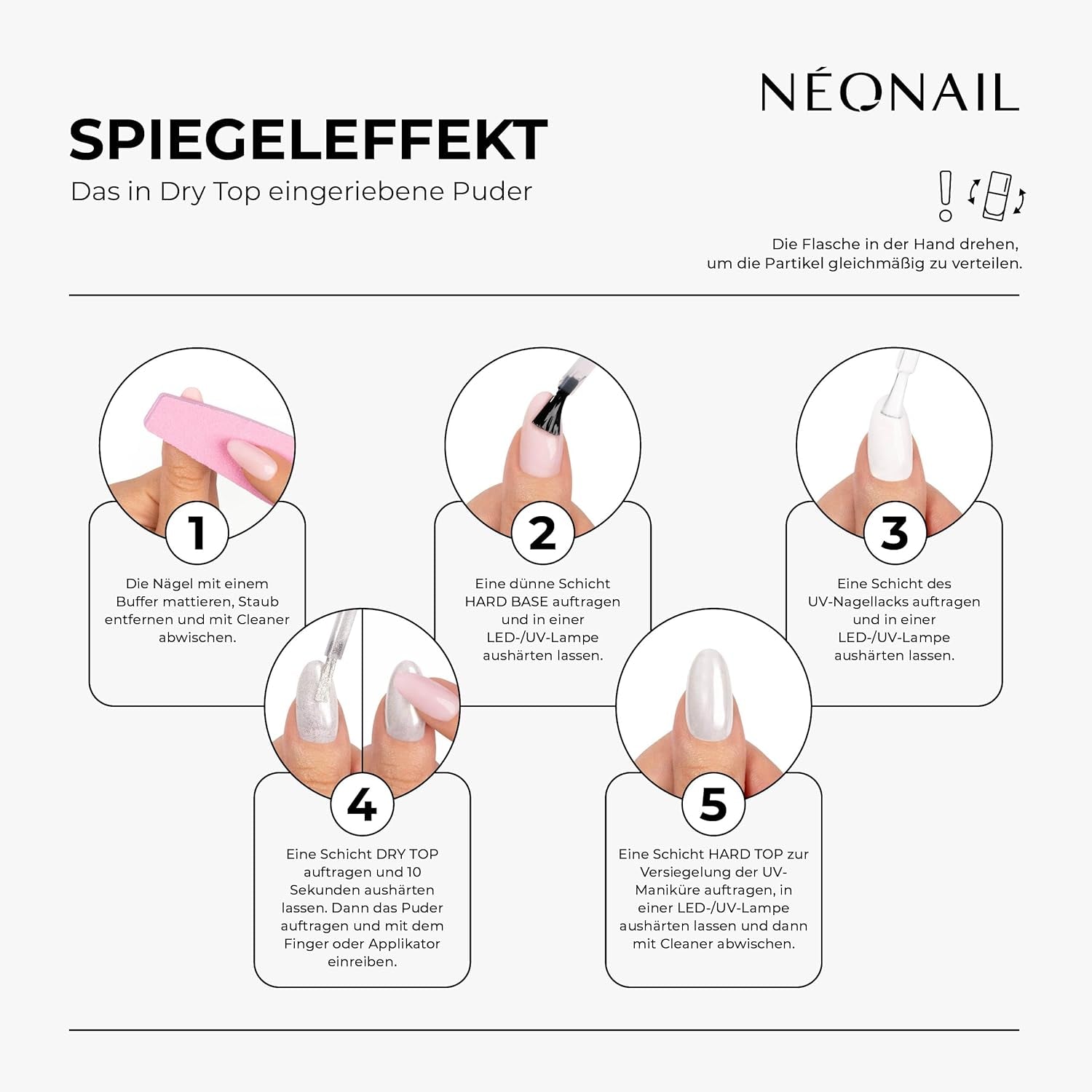NÉONAIL Polvere liquida per unghie Chameleon 04 - Flüssiger Nagelpuder - Polvere per unghie cromata - Glitzer Nägel Puder - Nail Art - Nageldesign Zubehör - Polvere glitterata - Chrom Nagelpuder - Verde, Gelb - 6,5 Ml