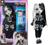 Girls Night Rainbow High Shadow High - Heather Grayson - bambola fashion da 28 cm nei toni del grigio, capelli bianchi e neri e vestito con accessori e pettine - Per collezionisti e bambini dai 6 anni in su