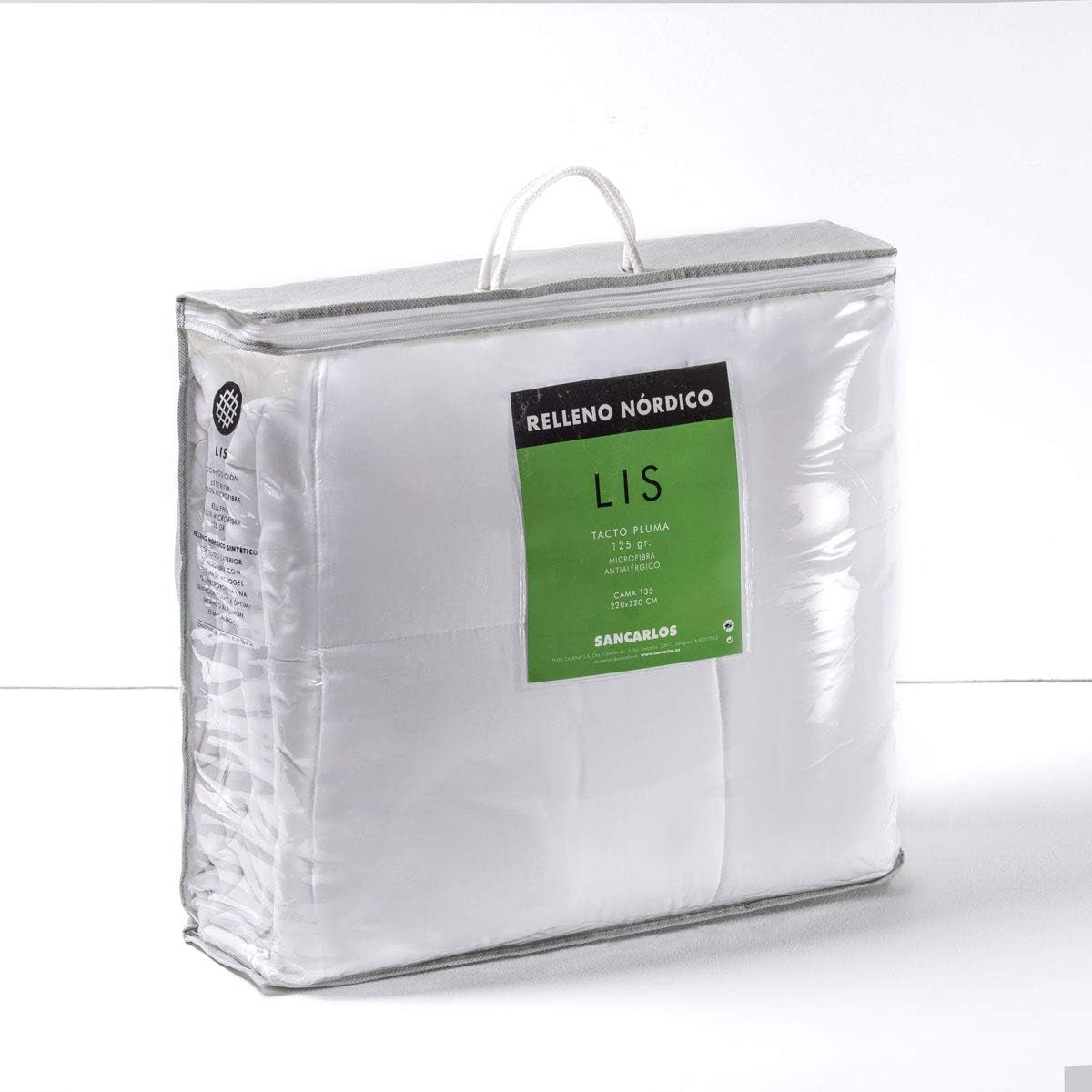 Sancarlos LIS Imbottitura nordica, microfibra 100% microfibra, bianco, CAMA DE 90, 150X220 Cm Piumini e trapunte Naty Shop