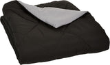 Copripiumino Amazon Basics in microfibra, utilizzabile su entrambi i lati, 220 X 240 Cm, grigio/nero Piumini e trapunte Naty Shop