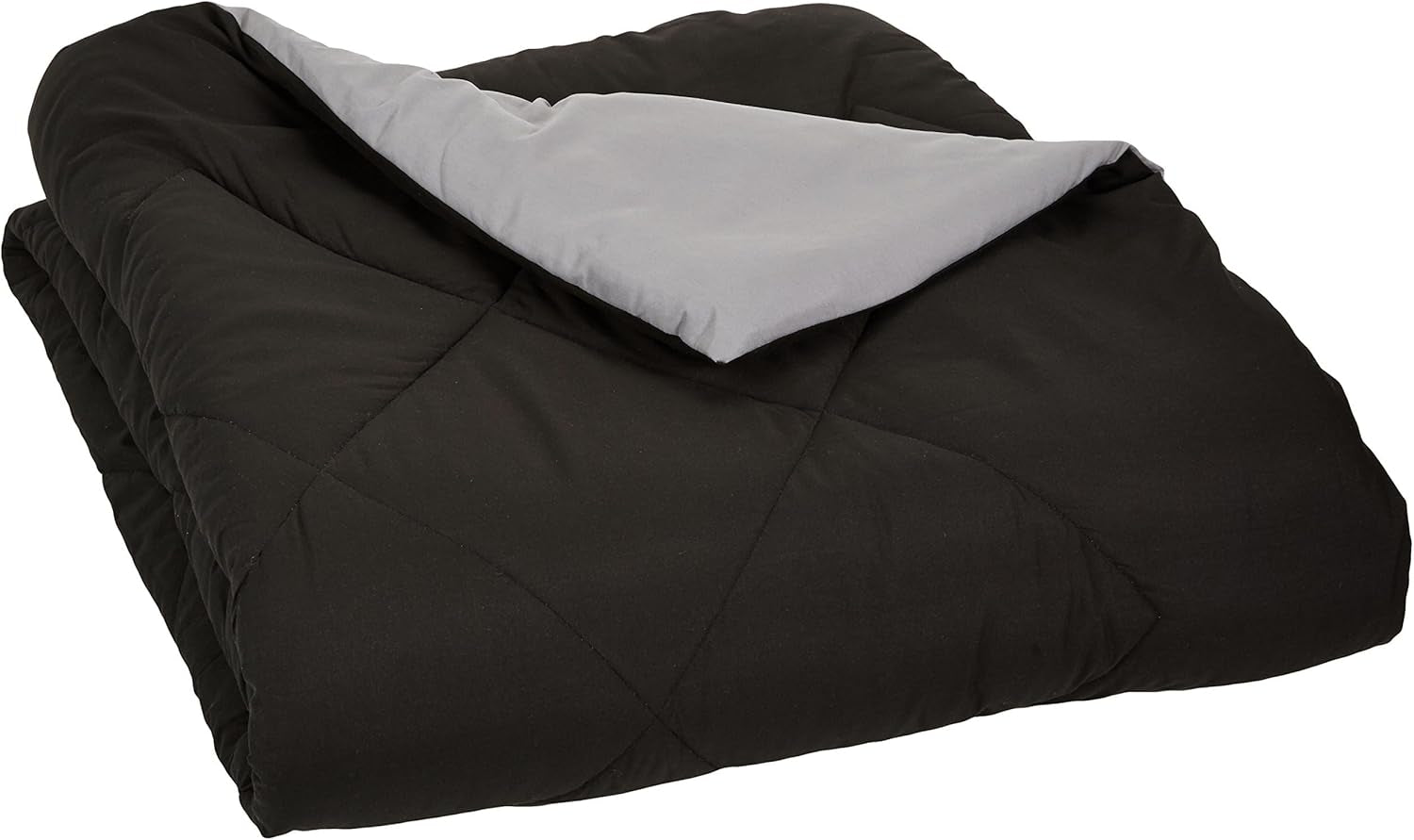 Copripiumino Amazon Basics in microfibra, utilizzabile su entrambi i lati, 220 X 240 Cm, grigio/nero Piumini e trapunte Naty Shop