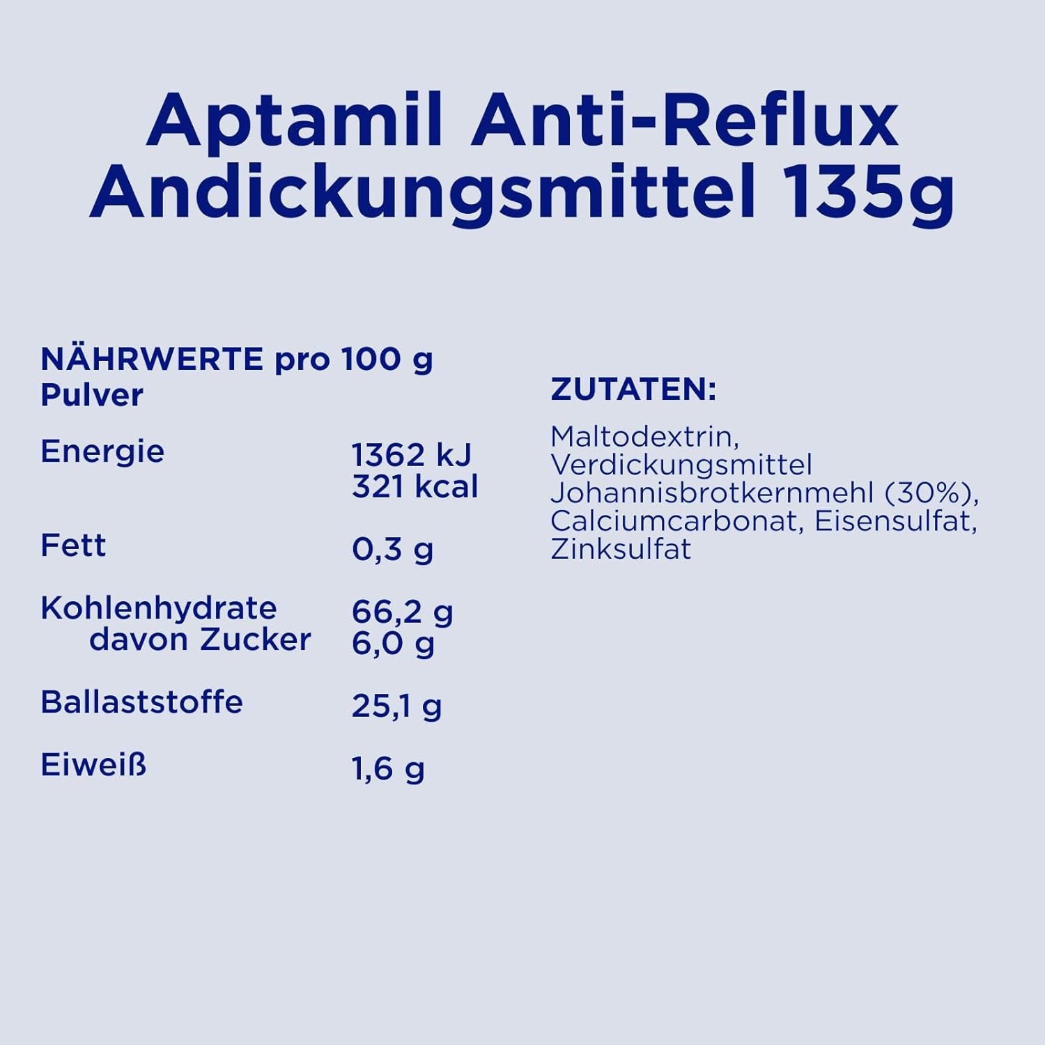 Aptamil Anti-Reflusso - Formula completa dalla nascita Gestione dietetica Vomito e rigurgito Alimenti per bambini Latte in polvere 6 x 135 g