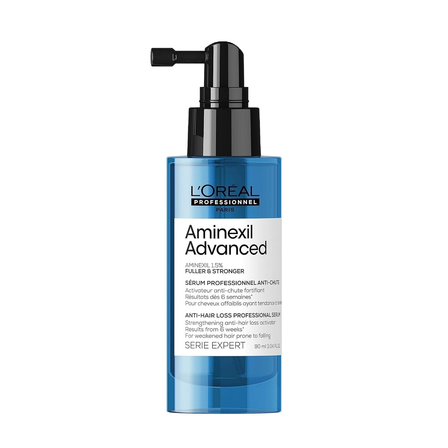 L'Oréal Professionnel Siero rinforzante contro la caduta dei capelli, Per capelli più corposi e forti, Siero attivatore anticaduta avanzato Aminexil, 90 ml Cura dei capelli Naty Shop 90 Ml (1 confezione)