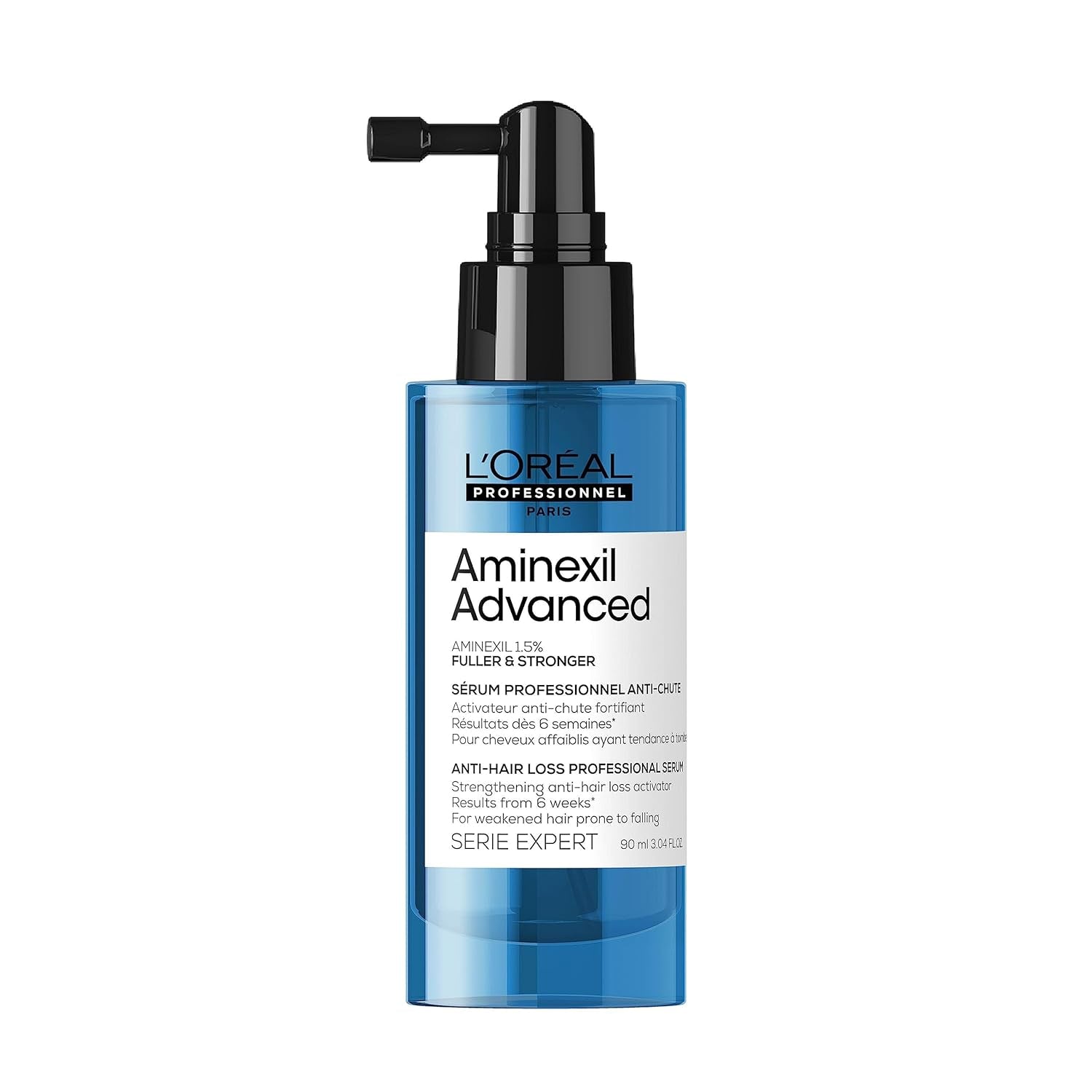 L'Oréal Professionnel Siero rinforzante contro la caduta dei capelli, Per capelli più corposi e forti, Siero attivatore anticaduta avanzato Aminexil, 90 ml Cura dei capelli Naty Shop 90 Ml (1 confezione)