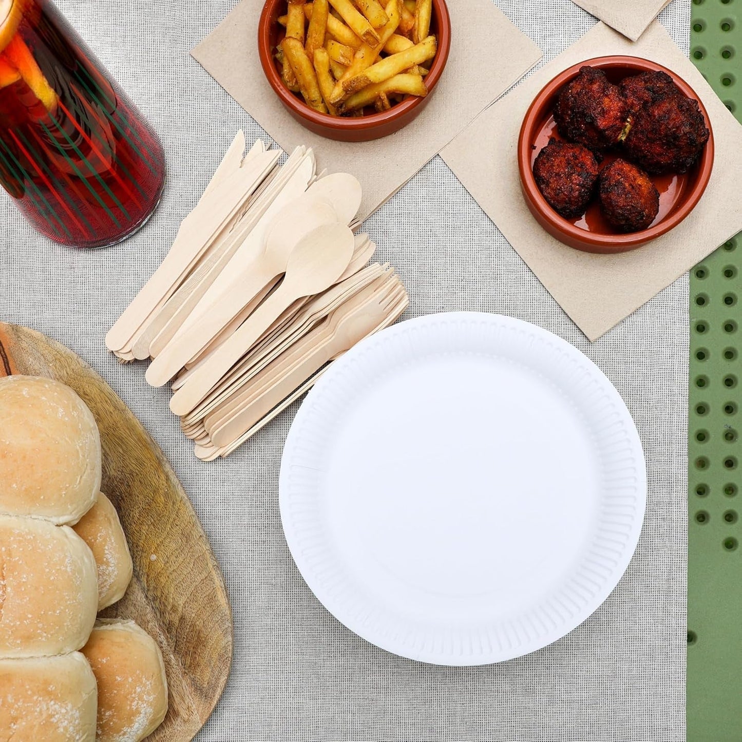 Tavolo gentile | Confezione sfusa da 100 tovaglioli morbidi in carta riciclata Tovaglioli usa e getta marroni per feste adatti per l'uso quotidiano Ecologici Kraft non sbiancati compostabili Made in EU 2 veli 33 cm
