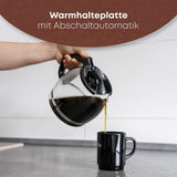 Macchina per caffè espresso Clatronic® | Macchina per caffè espresso automatica per 12-14 tazze (circa 1,5 litri) | Macchina per caffè espresso con filtro e sistema antigoccia | 900 W | Espressore KA 3473 Nero