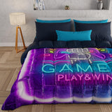PETTI Artigiani Italiani - Trapunta invernale, Trapunta invernale, Trapunta semplice, Double face, Stampa monocolore e digitale, Microfibra anallergica 100%, Trapunte e trapunte Made in Italy Naty Shop Gamer 160 X 190 Cm