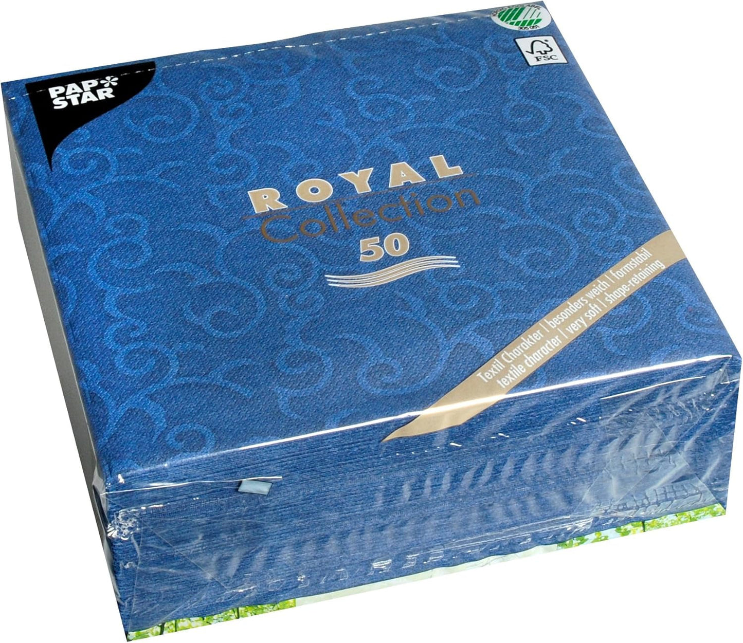Papstar, 50 tovaglioli "ROYAL Collection" 1/4 pieghe 40 Cm X 40 Cm champagne "Casali", #84877