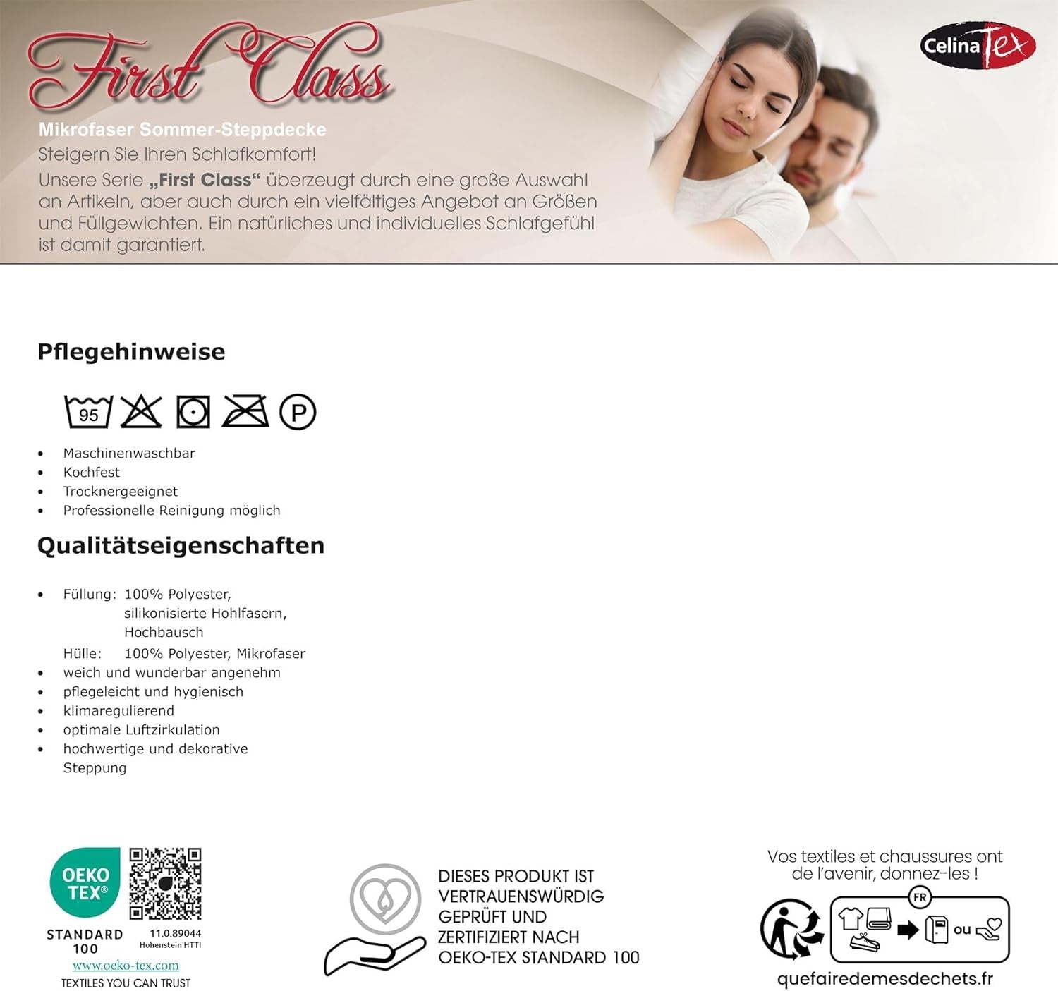 Piumino leggero estivo Celinatex First Class Trapunta 155 X 200 cm Piumino estivo ultraleggero traspirante Piumini e Trapunte Naty Shop