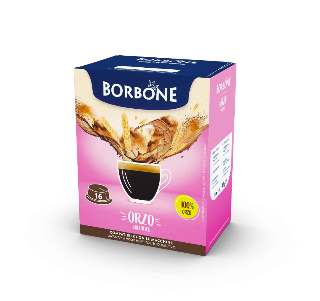 Caffè Borbone Malzkaffee - 96 Kapseln (6 Packungen mit 16 Stück) - Compatibile con Lavazza A Modo Mio Haushalts-Espressomaschinen