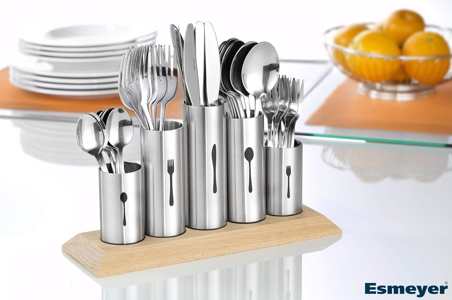 Portaposate in acciaio inossidabile, confezione da 1, argento Naty Shop Kitchen