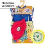 Costume da pescatore Teddy Baby Born con canna da pesca per bambole da 43 cm e orsacchiotto, 835982 Zapf Creation