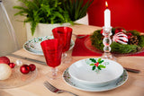 Excelsa SERV.TAV.18 PZ NATALE HOLLY Bianco