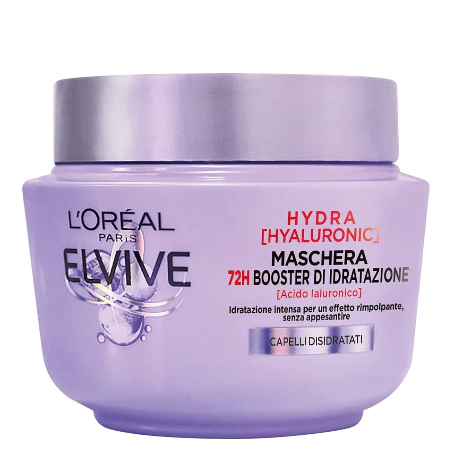 L'Or?al Paris Elvive Hydra Hyaluronic Maschera 72H Booster di Idratazione 300 ml Maschera per capelli Naty Shop Titolo predefinito