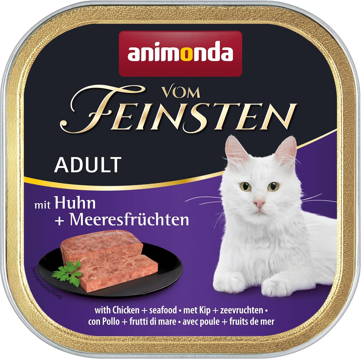 animonda Vom Feinsten Alimento umido per gatti adulti, varietà pollo, 6 x 100 g