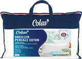 Cuscino, Cotone, Percalle, 50 X 70 Cm, Finitura Fine, Comfort, Percalle, 100% Cotone, Alta Qualità, Morbido, Fatto in Francia, Bianco 73130220 Naty Shop Cuscini Standard Titolo predefinito