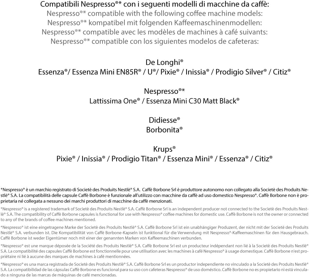 Caffè Borbone Respresso, Miscela di caffè leggera, 50% Weniger Kaffein als die Blue Mischung - 50 Kapseln - Compatibile con Nespresso®* Haushalts-Espressomaschinen