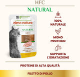 almo nature HFC Natural - Cibo umido per gatti - con pollo - Qualità umana, Senza glutine, Monoproteico - 55g, conf. da 6