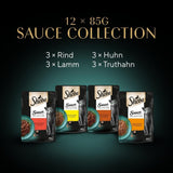 Sheba Sauce Collection Cibo umido per gatti, bustine porzionate, confezione multipla salata, 4x12x85g