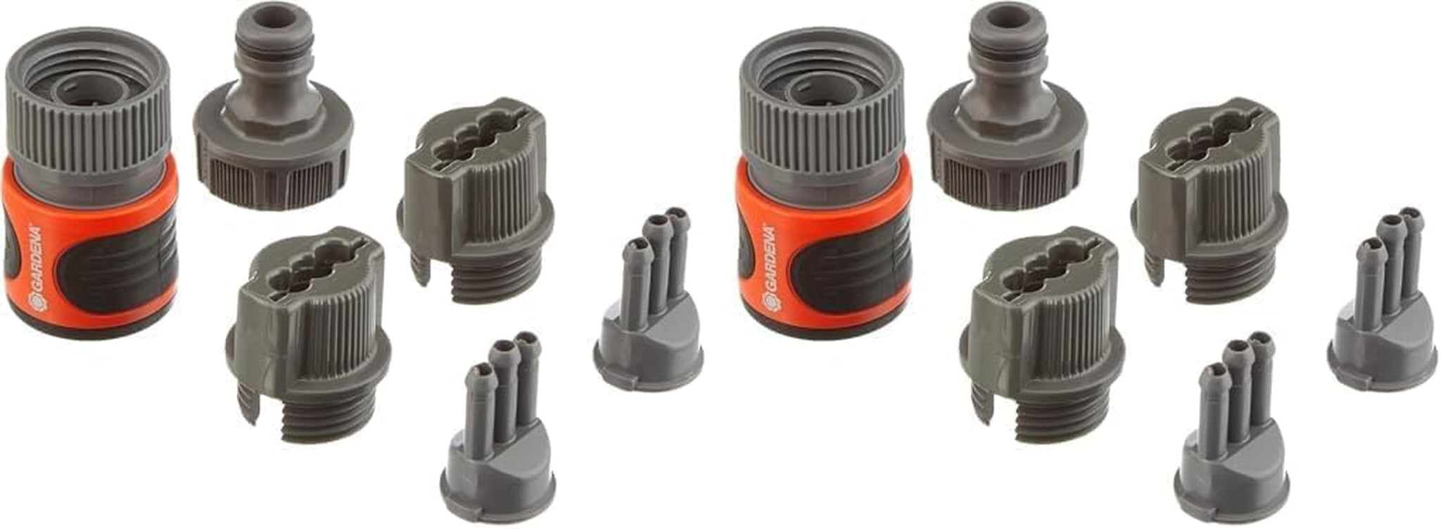 Kit di collegamento tubo irrigatore Gardena: raccordi di collegamento per inizio e fine tubo irrigatore, accessori per articoli (995, 996, 997, 1998, 1999), parti originali del sistema Gardena (5316-20)