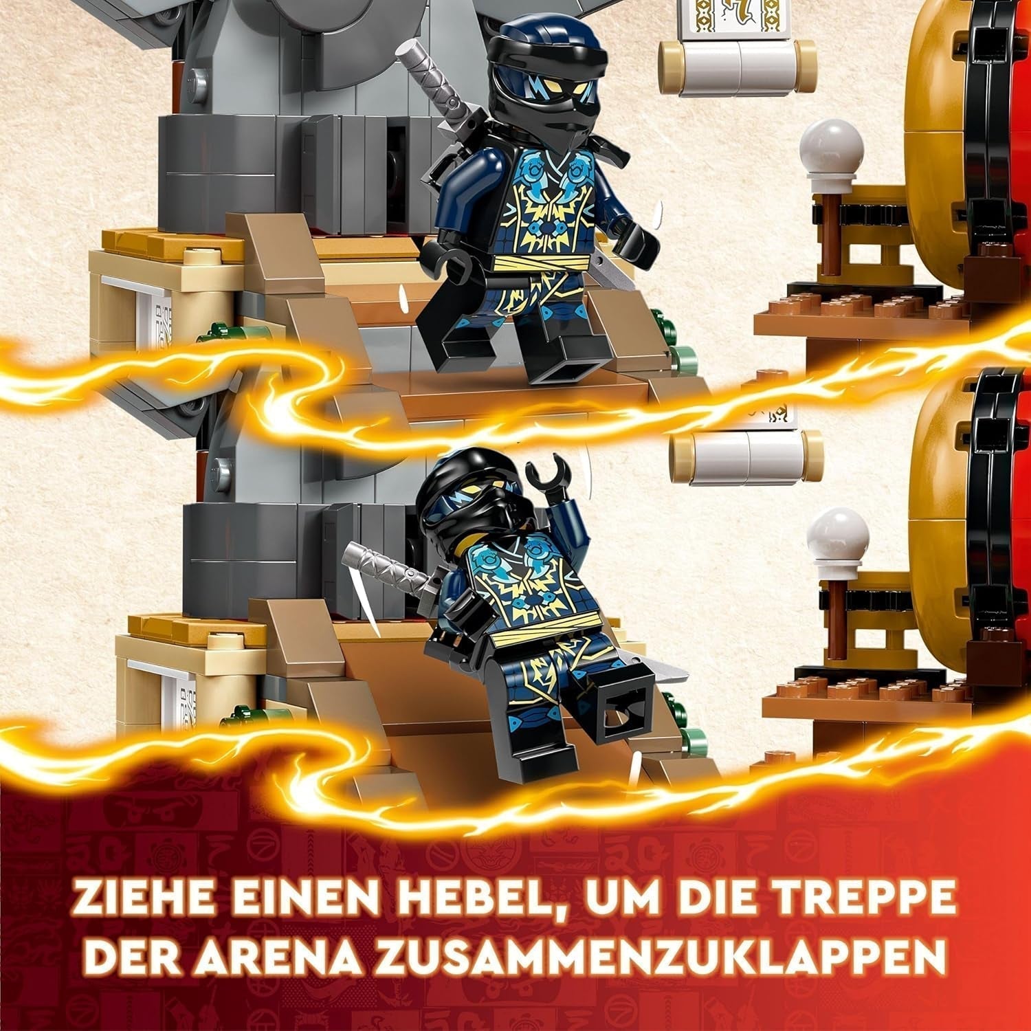 LEGO NINJAGO Arena del torneo Giocattolo avventuroso per bambini Ninja Playset con 6 minifigure Collezione Set da costruzione Regalo di compleanno per ragazzi e ragazze di 7 anni 71818 Set da costruzione Besuche den LEGO-Store