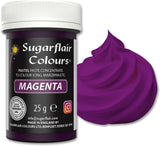 Sugarflair Pasta Colorante Alimentare Pastello Magenta, Colorante Alimentare per Pasta, Fondant e Marzapane, Colori Concentrati Spettrali - 25g