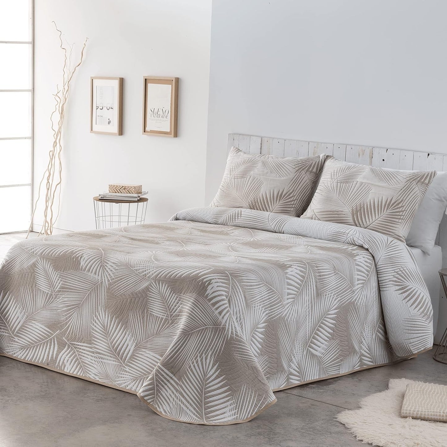VIALMAN Sofia 30 Bouti Piumino leggero per letto matrimoniale | misura trapunta 250 X 270 cm, grigio Trapunte e trapunte Naty Shop Porc 250 X 270 Cm